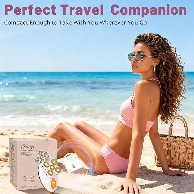 5-in-1 Electric Razors for Women, Facial Hair Remover & Women’s Shaver for Legs with 5D Floating Head, Waterproof Rechargeable Body Shaver Lady Trimmer, Travel Razor Kit for Sensitive Skin/Bikini Line