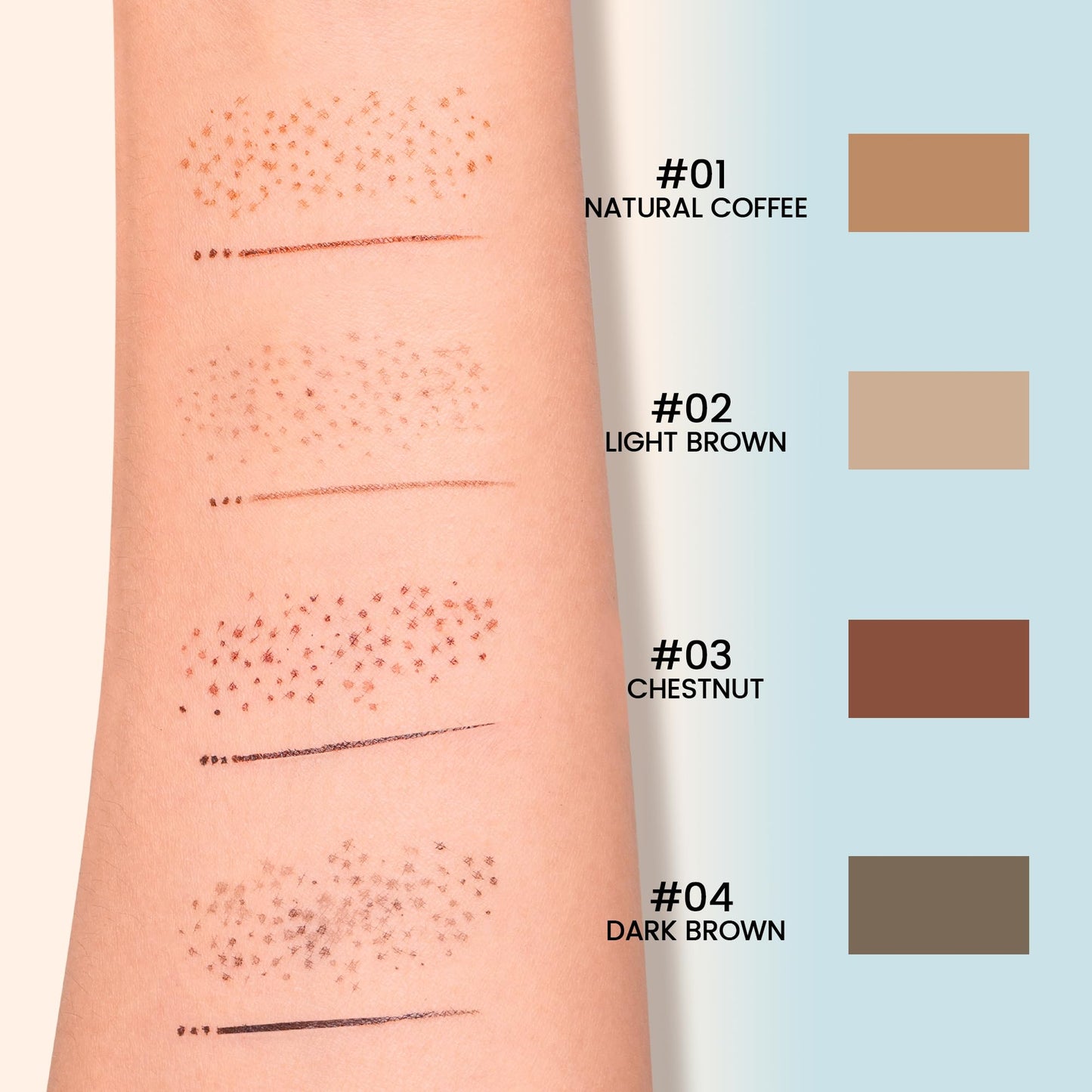 2-in-1 Dual Ended Microblading Freckle Pen & Freckle Stamp,Waterproof Freckle Stamp & Precise 15Tip for Natural Lifelike Freckle