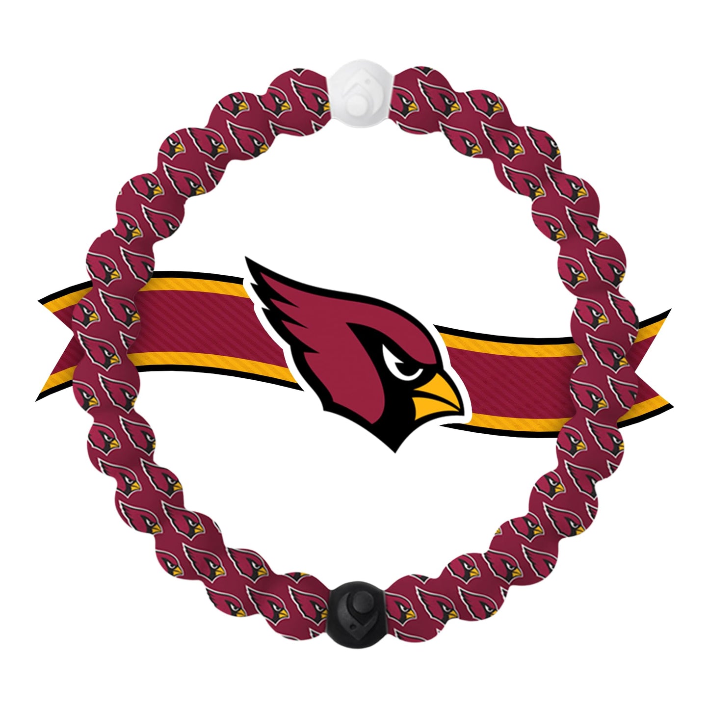 Lokai Silicone Beaded Bracelet for Men & Women, NFL Football Collection - Arizona Cardinals, Extra Large - Silicone Jewelry Fash