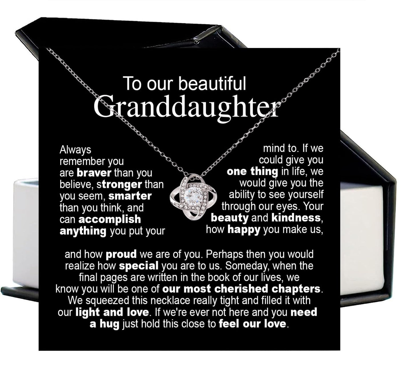 Granddaughter Necklace From Grandma, Granddaughters Gifts From Grandpa, Grandmother And Granddaughter Necklace, Birthday Ideas, Christmas Gifts For Granddaughters, Jewelry For Her From Grandparent