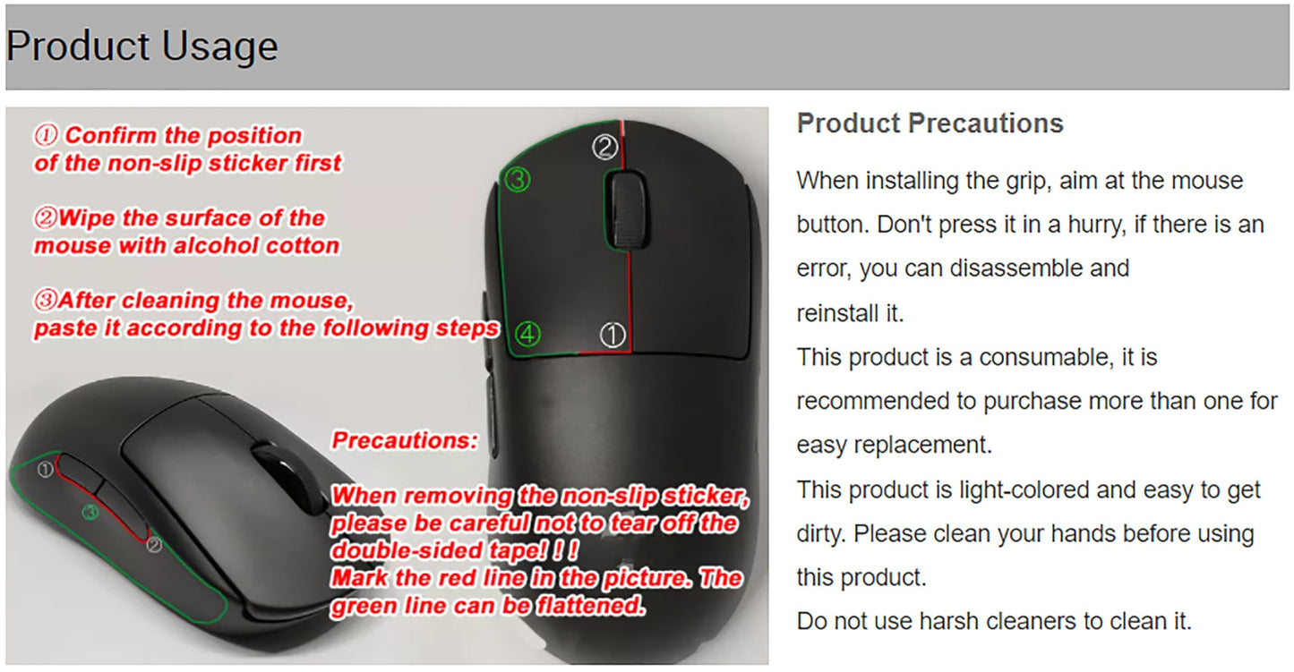 Hokeyio Grip Tape For Razer Deathadder V3 Pro - Anti-Slip,Enhanced Control, Suck Sweat,Soft Leather,Improves Fps Gaming Grip [Pr