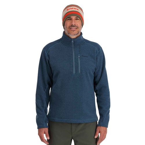 Simms Men’s Rivershed Half-Zip Fleece Zipper Sweater, Riffle Heather, X-Large