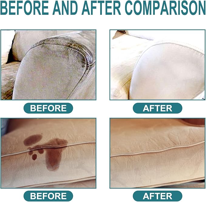 Fabric Foam Cleaner, No-Rinse Quickly Lifts Stains & Dirt, Deep Clean,Deeply Penetrates Water Safe Fabric & Fibers of Upholstery, Clothing, Couches, Car Seats, Rugs & Carpeting
