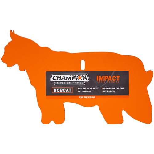 Champion Range and Target Impact Steel Bobcat 3/8" Rifle Rated Orange, Sticker