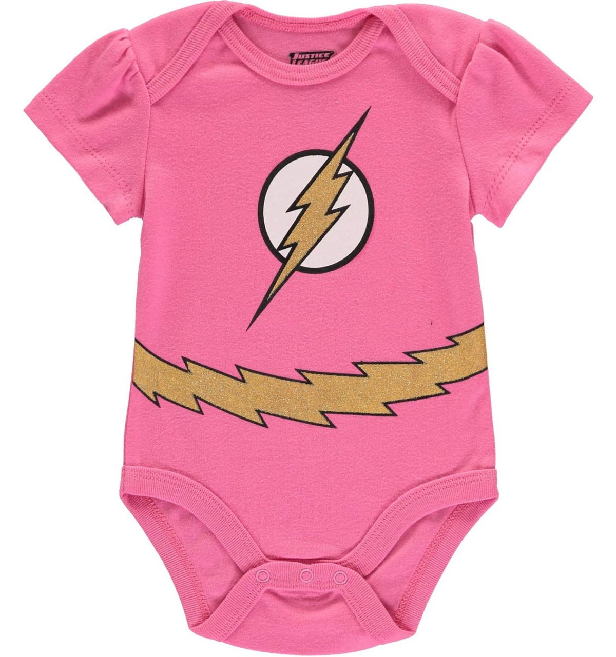 DC Comics Justice League Baby Girls Bodysuit 5-Pack - Baby Girl Clothes (Multi, 12M)