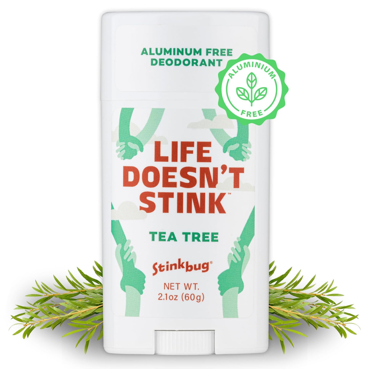 Stinkbug Naturals Organic Aluminum Free Deodorant Stick with Tea Tree, Coconut Oil and Essential Oils, Paraben Free, Sensitive S