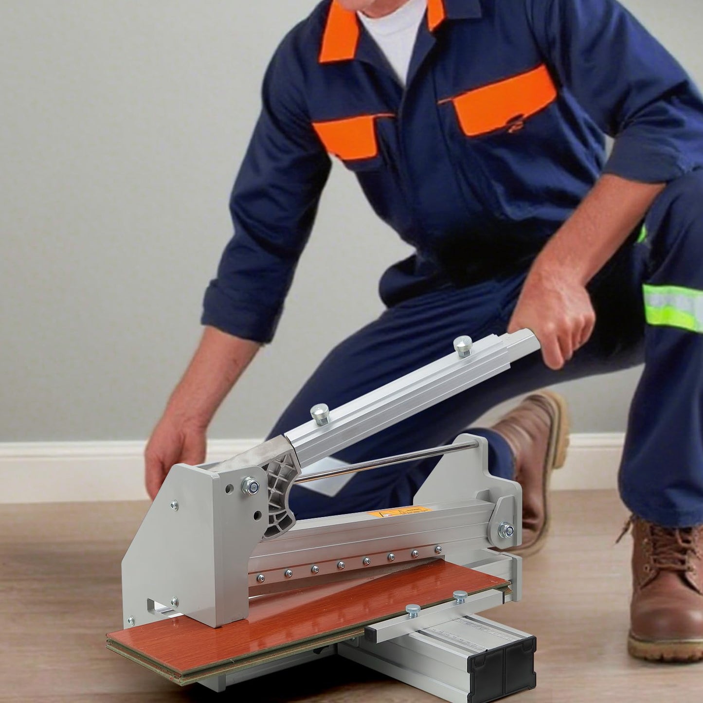 Laminate Floor Cutter, 12” Vinyl Plank Cutter with Sharp Blade for Cutting 12mm Floor, Adjustable Width Wood Floor Cutter for Cutting Laminate Floor, LVP, LVT, VCT, SPC, WPC Floor