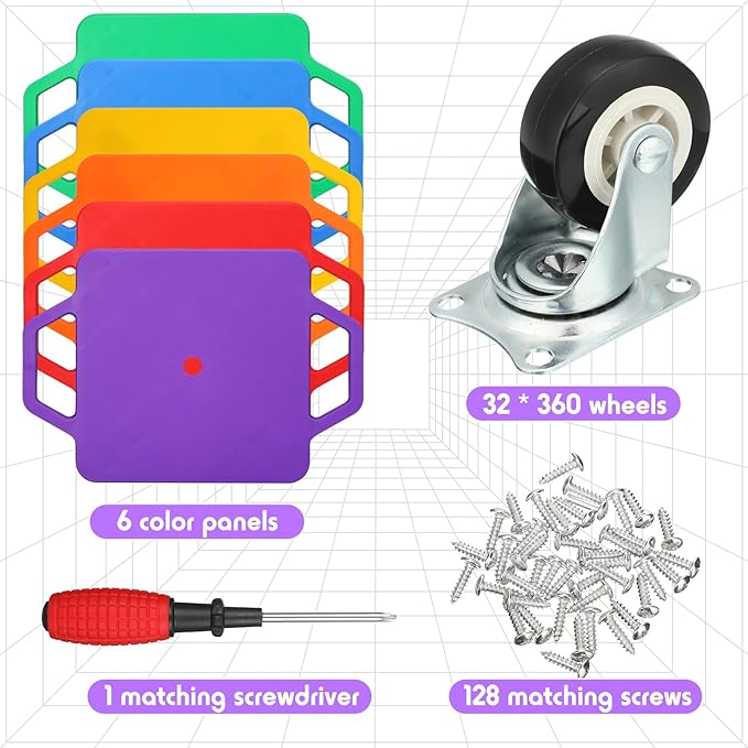 Deekin 12 Pcs Scooter Boards with Handles Bulk for Christmas Family Games Plastic Floor Sitting Scooter for Kids Children Gym Indoor Outdoor Activities Play and Daycare Supplies (Macaron Colors)