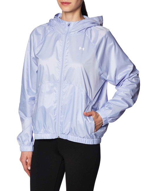 Under Armour Women's Sport Windbreaker Jacket, (539) Celeste / / White, Small