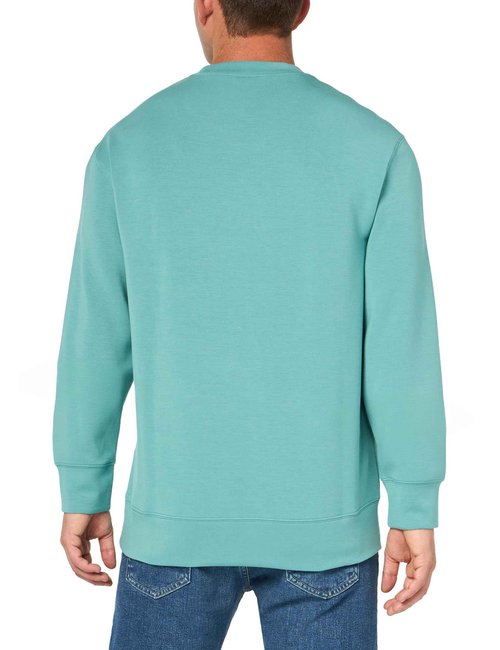 Armani Exchange A|X Men's Abstract Print Logo Pullover Crewneck Sweatshirt, Bristol Blue