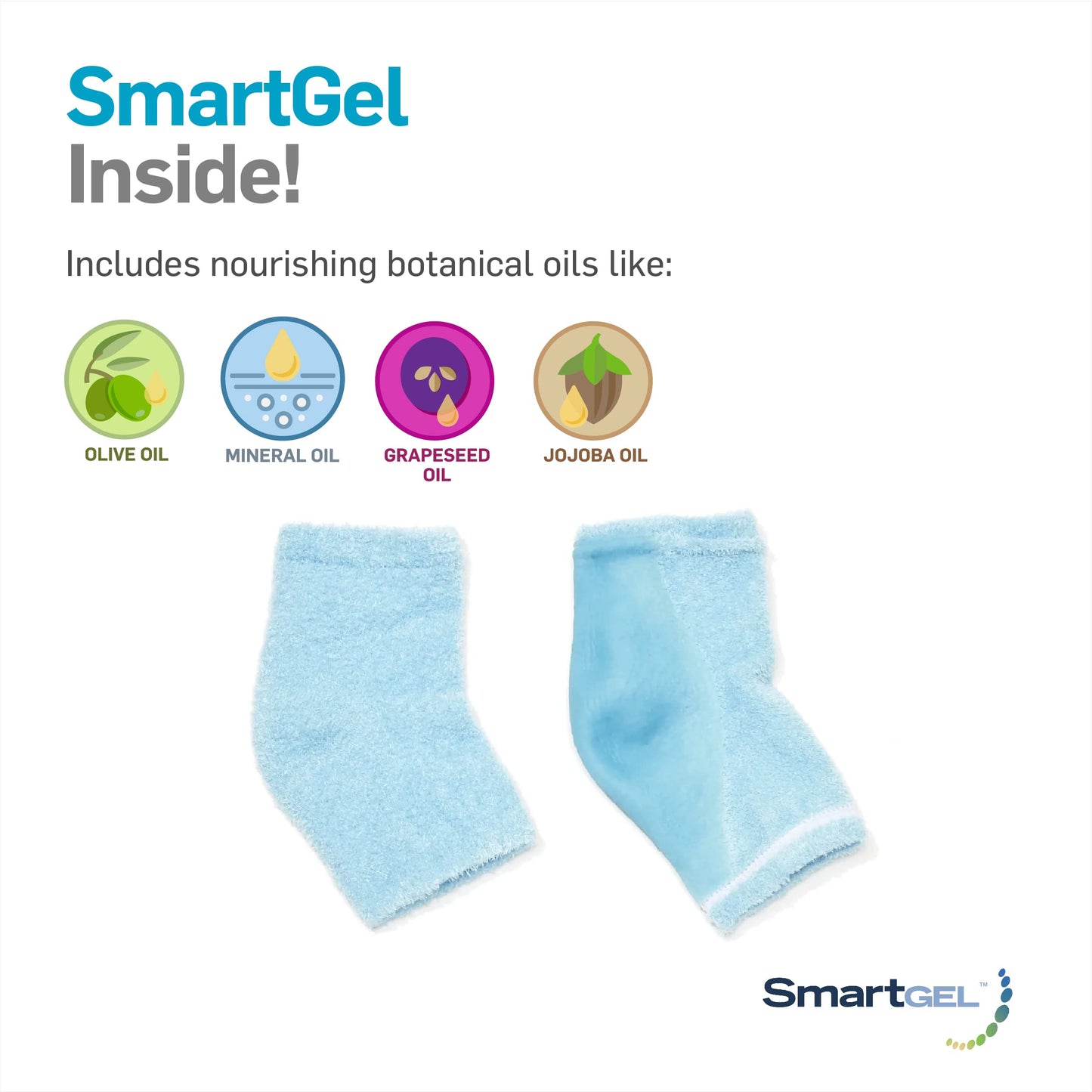 NatraCure Moisturizing Gel Heel Sleeves and Gloves - (for Dry Heels, Cracked Heels, Dry Hands and cuticles, Dry Skin) - Color: A