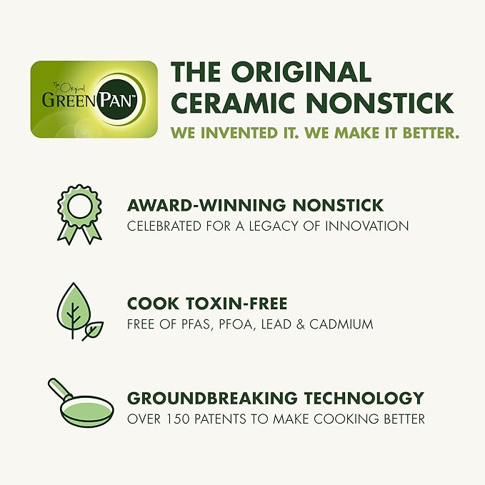 GreenPan Valencia Pro Ceramic Nonstick 11 Piece Cookware Set, Hard Anodized PFAS-Free Pots & Pans, Induction Ready, Compatible on All Cooktops, Dishwasher Safe, Oven Safe to 600F, Gray