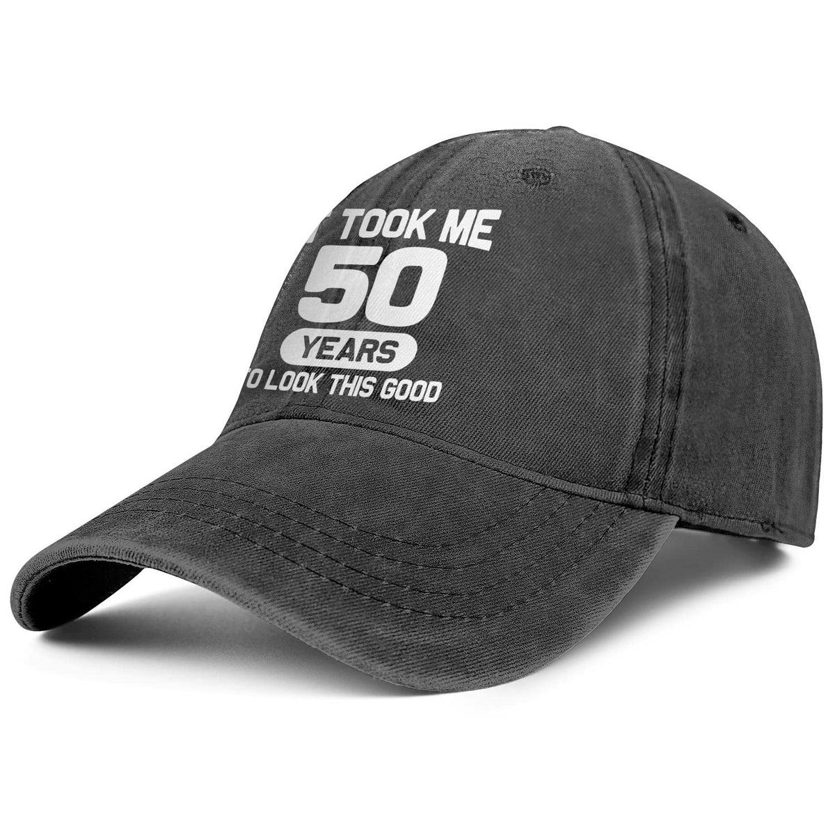 50th Birthday Gifts for Him Her 50 Year Old Gifts Ideas Men Women It Took Me 50 Years to Look This Good Hat Washed Cotton Hat