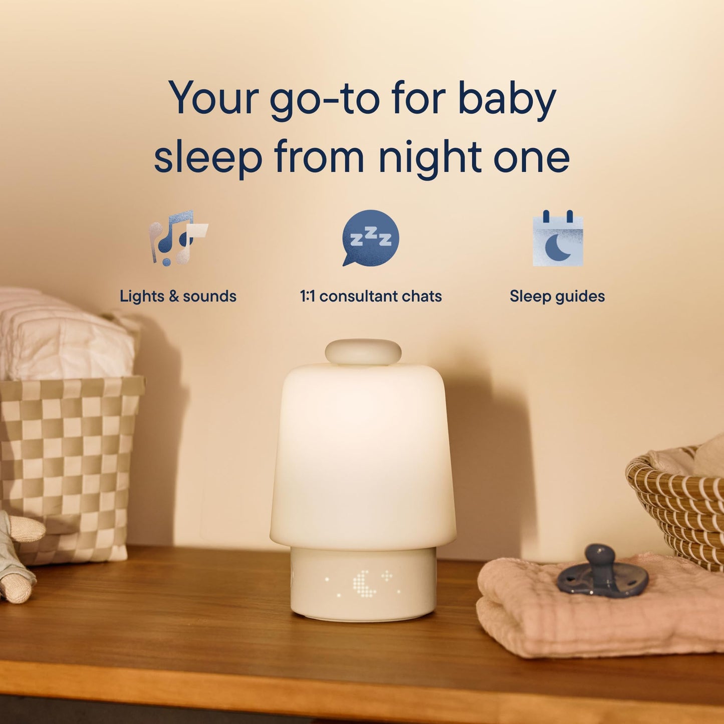 Hatch Baby Sound Machine, Night Light | Hatch Baby Model | Sleep Support | Registry Essential, Routine Builder, Time-to-Rise Alarm Clock, White Noise, Nursery Stories, Toddler Kids (Wi-Fi), Putty