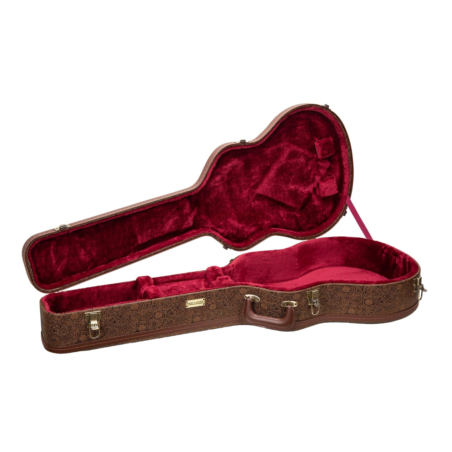 Crossrock 17 Jazz Guitar Case for Archtop Hollow-Body Guitars - Fits Gibson L5/ES-300/ ES 350T, Epiphone Broadway -Blossom Br
