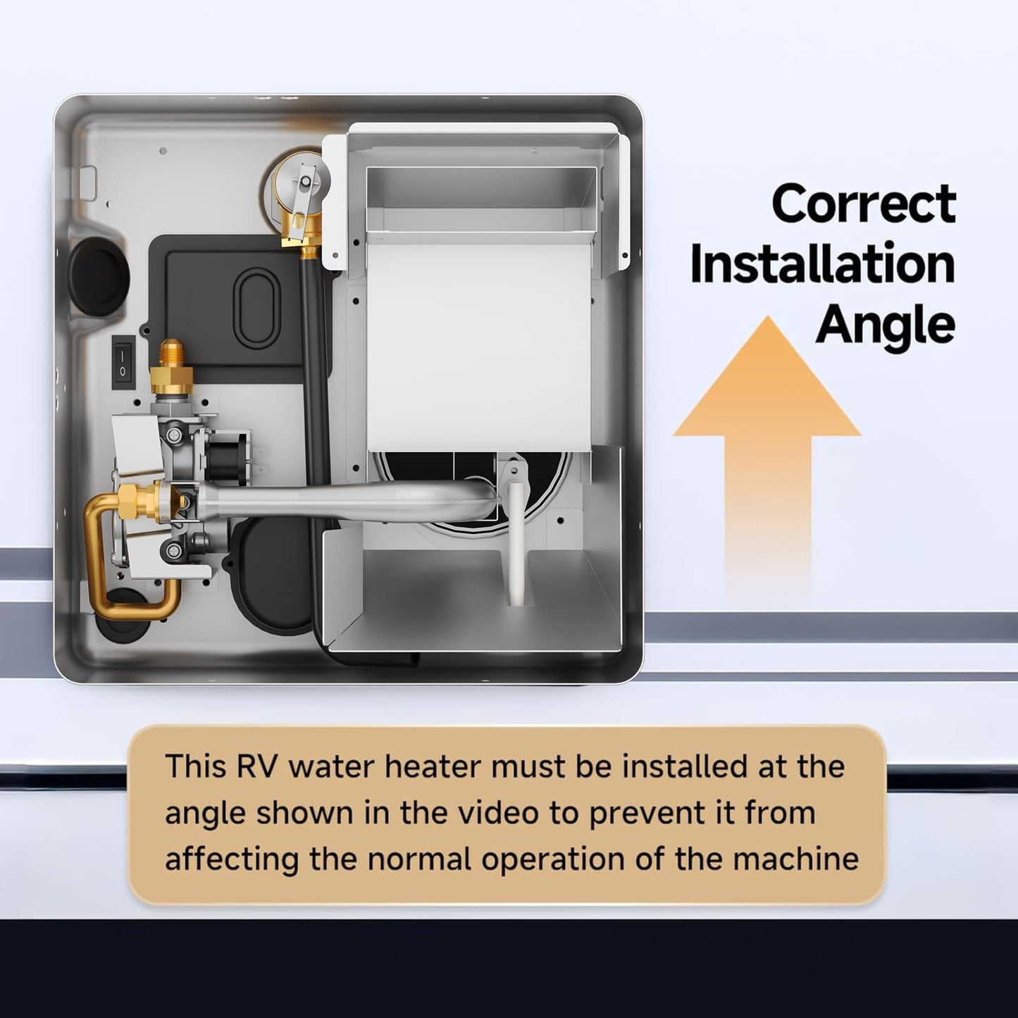 KINGRVER 6 Gallon RV Hybrid Water Heater, Electric & Gas Heating Options โ Use Separately or Together for Faster Hot Water, Porcelain-Lined Steel Tank with Direct Spark Ignition (DSI)