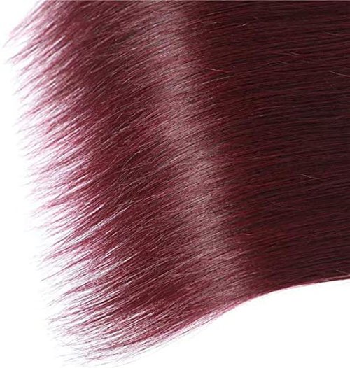 Xddnamei Brazilian Virgin Human Hair Bundles Burgundy 99J Straight Wave Bundles Human Hair 18 20 22 inch Unprocessed Brazilian Wine Red Quick Weave Hair for Black Women