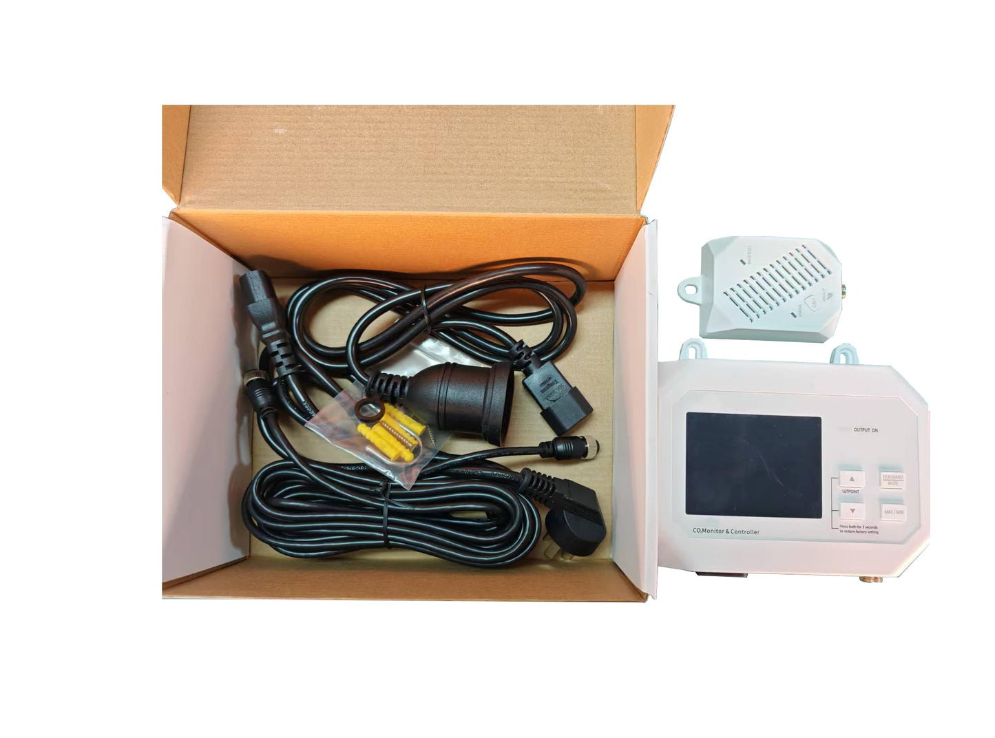 YFYIQI Fixed CO2 Controller Carbon Dioxide Controller with Two Mode Charactor Mode Plant Mode CO2 Measurement Range 0-9999ppm CO2 Display Resolution 1ppm External Sensor Digital Color Screen Display