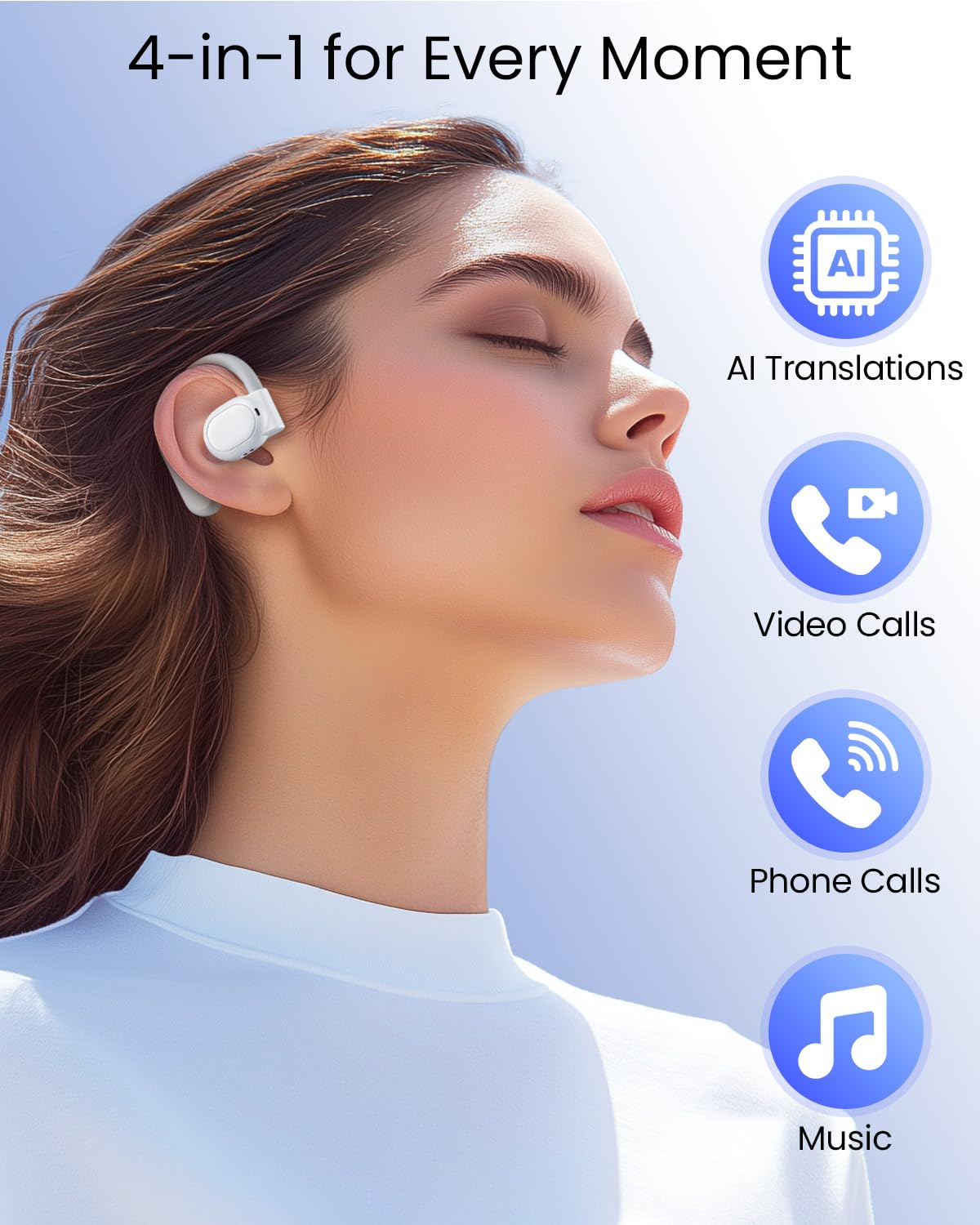Ai Translation Earbuds Real Time 164 Languages 80H Playtime Translator Ear Buds Audifonos Traductores Ingl S Espaol Wireless Ea