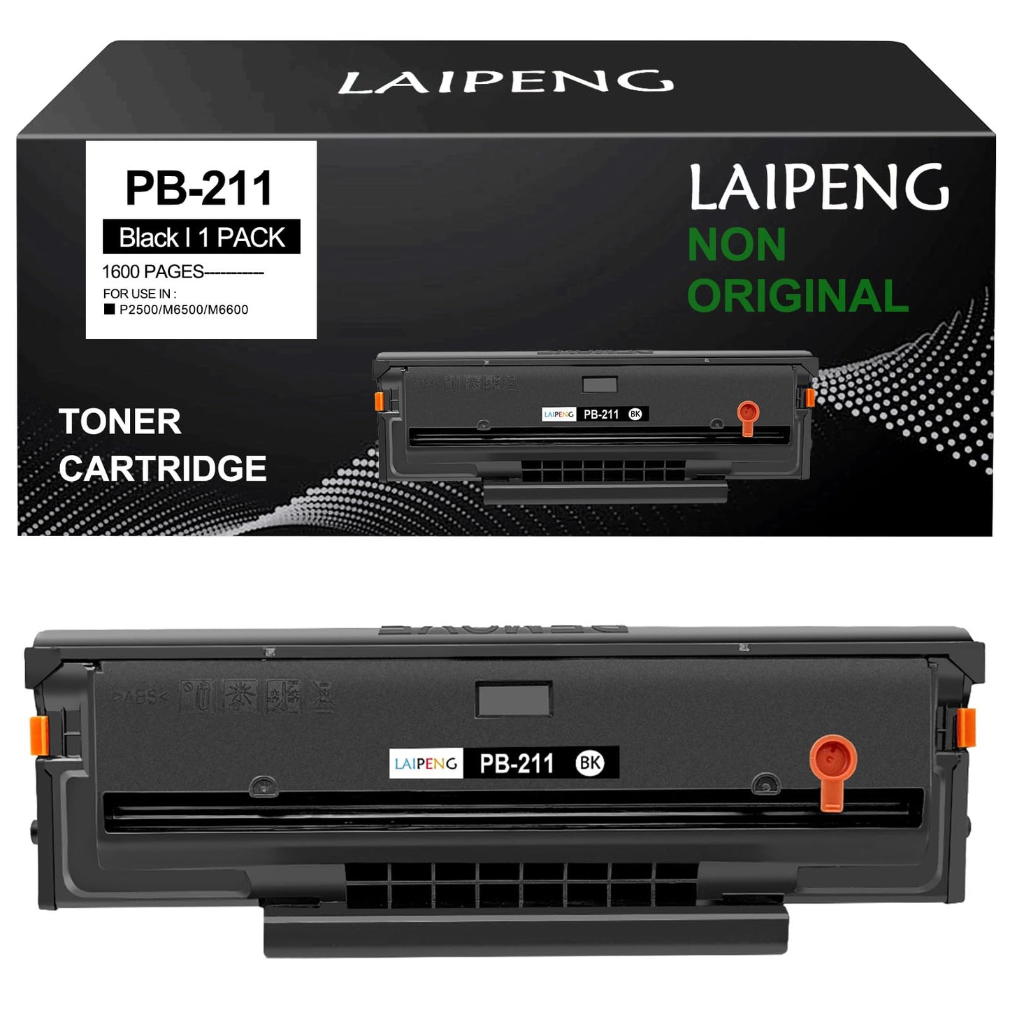 PB-211 PB211 Black Toner Cartridge Compatible for PB211E PB-211EV PB211EV Work With P2502W P2500W P2200 M6550 M6500NW M6550NW M6600 M6600NW M6602NW M6552 M6552NW M6602N Printers ( Black,1-pack ) -Like New