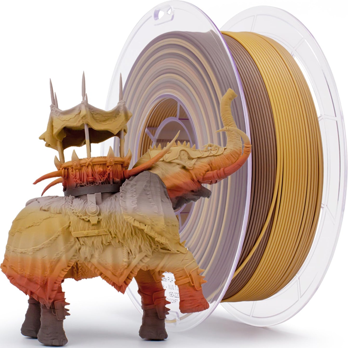 ZIRO PLA Filament 1.75mm, Matte Rainbow 3D Printer Filament, Fast Color Gradient Change PLA, Color Change by Length, Fit Most FD
