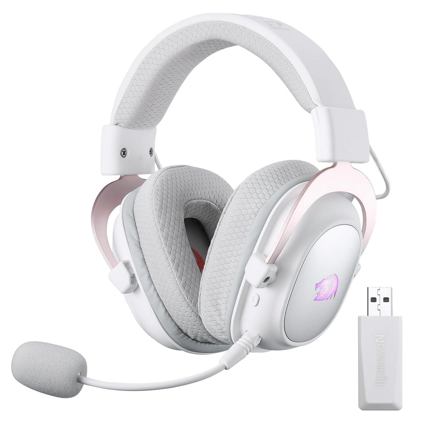 Redragon H510 PRO 3-Mode RGB Gaming Headset - 7.1 Surround Sound - 53MM Audio Drivers in Memory Foam Ear Pads w/Durable Fabric C