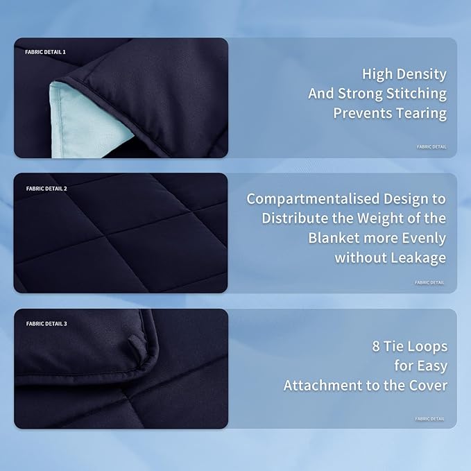 Topcee Weighted Blanket (20lbs 80"x87" King Size) Soft Cooling Heavy Blanket Sleeping, Apply to 190-210 lbs Body, Thick Breathable Blanket with Glass Bead, Easy Care