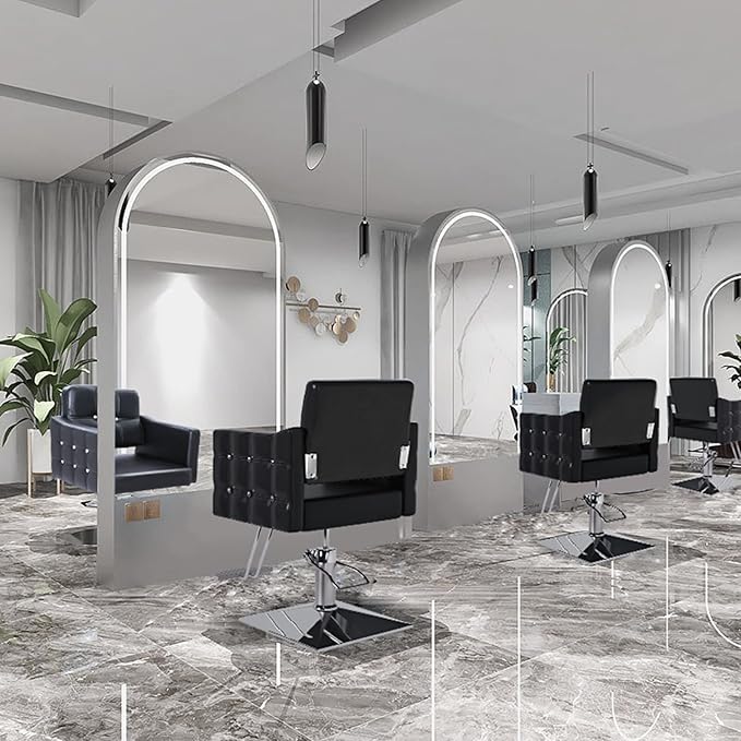 OmySalon Hair Salon Chair Hydraulic Barber Chair for Home Barbershop Black, Braiding Chair for Hair Stylist Heavy Duty, Styling Hairdressing Beauty Spa Equipment