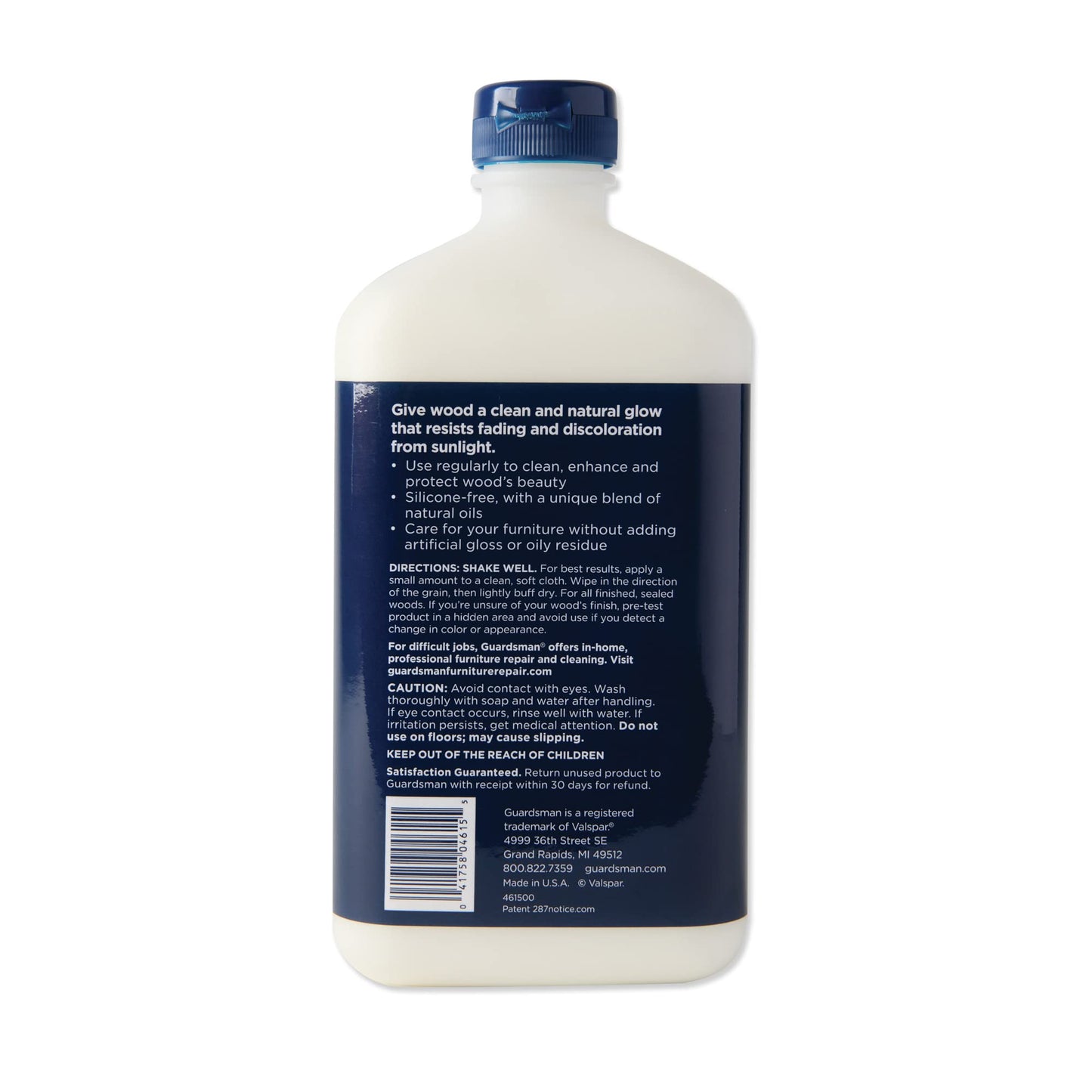 Guardsman Clean & Polish For Wood Furniture - Cream Polish 16.9 oz - Silicone Free, UV Protection - 461500