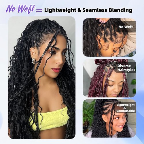 Deep Wave Human Braiding Hair for Boho Braids – 16 Inch 120g 3 Bundles/Pack Chocolate Brown, 100% Unprocessed 12A Brazilian Virgin Hair Bulk, No Weft, Wet & Wavy Curly Knotless Extensions