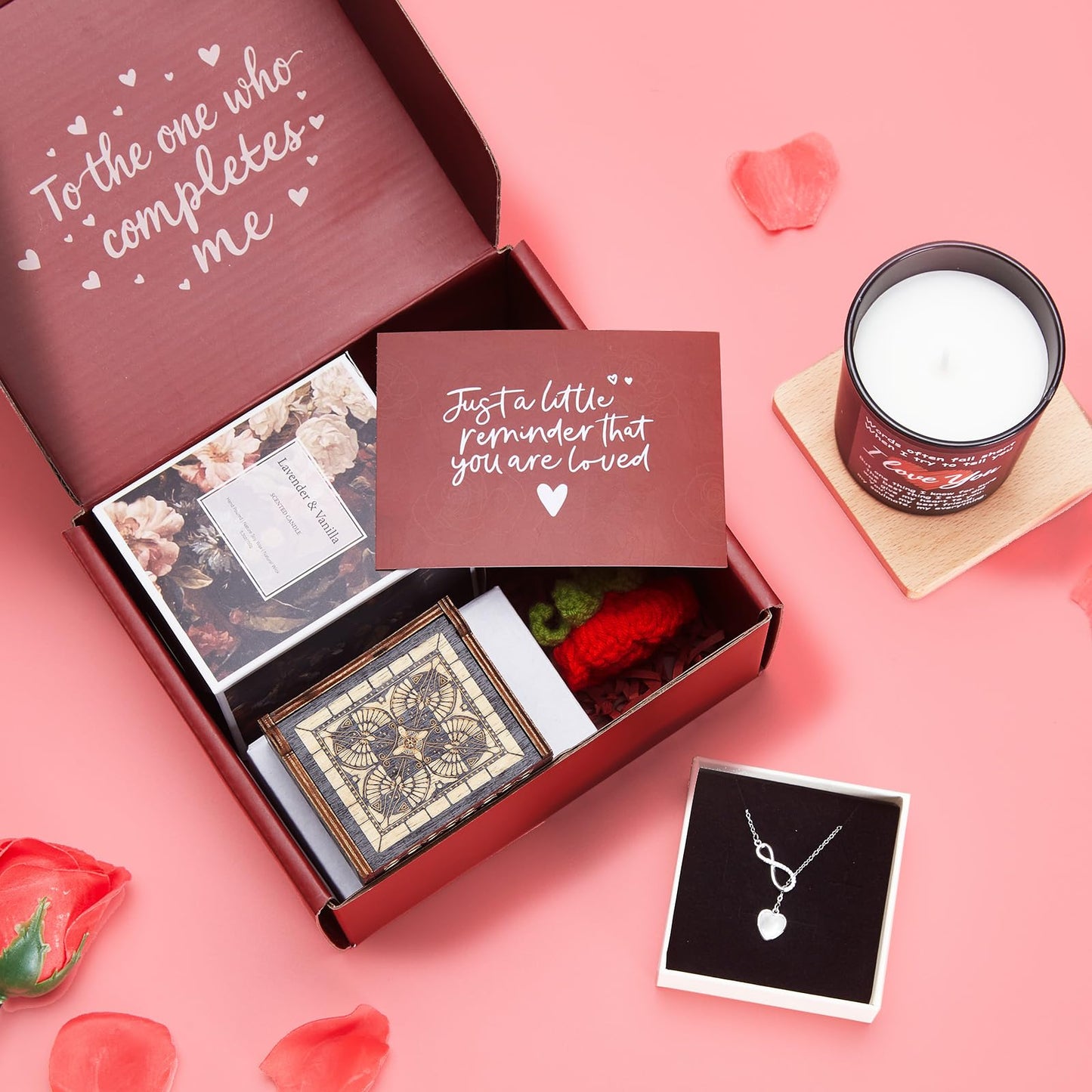 Gifts for Her, Romantic Gifts for Girlfriend, Wife, Valentine's Gift Bulk for Her, Valentine Gift Baskets for Women, Unique Present for Wedding Engagement Anniversary Bulk Set