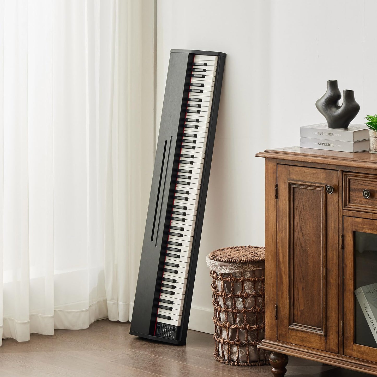 MUSTAR 88 Key Piano Keyboard for Beginners, Semi Weighted Electric Piano Keyboard 88 Keys, Portable Digital Piano 88 Key Weighted with 3-Pedal Unit, Built-In Speakers, USB/MIDI Connecting (Black)