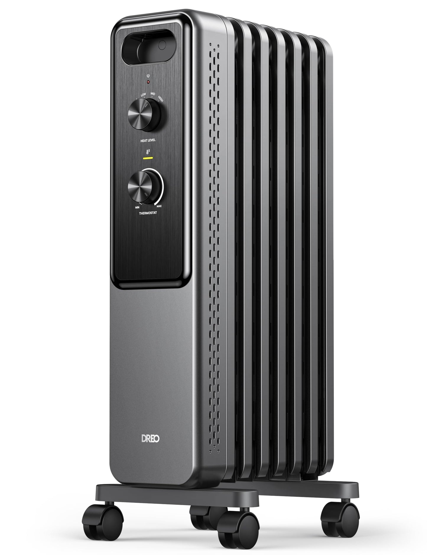 Dreo Radiator Heater, Dual Knobs, 8 Safety Protection, 1500W Electric Space Heaters for Indoor Use Large Room, Energy Saving, Qu