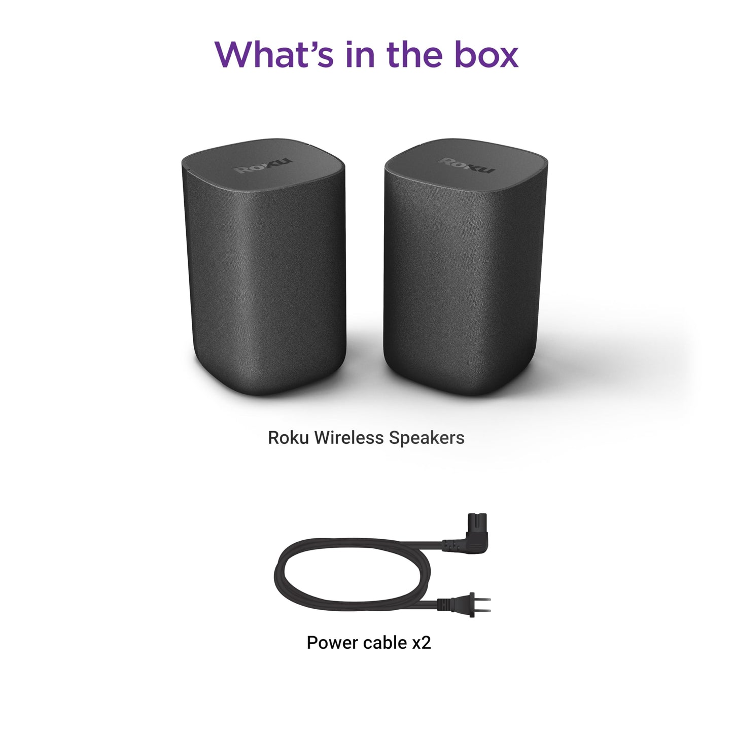 Roku Wireless Speakers - Set of 2 (Pack of 1) - Compatible with Roku TV, Streambar, and Streambar Pro (SE is not compatible)