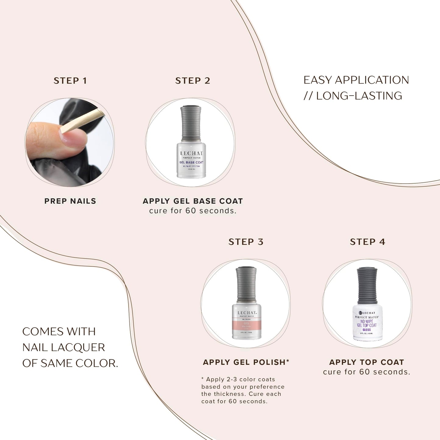 LeChat Perfect Match Nail Polish, Trios Electricos, 0.500 Ounce (PMS90)