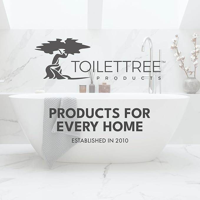 ToiletTree Products Toilet Brush with Lid - Sleek Bowl Brush and Holder - Heavy-Weight Base - Lidded Toilet Bowl Cleaner - White