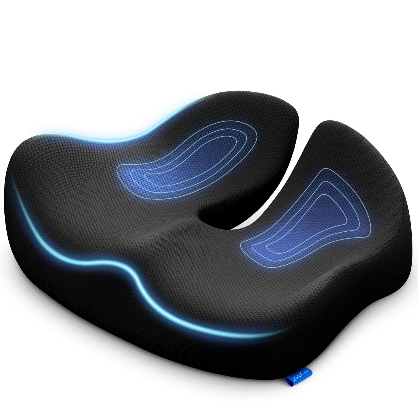 ZIKEE Pioneering Seat Cushion for Pressure Relief, Ergonomic Office Chair Cushion for Sciatica, Back, Hemorrhoids & Tailbone Pain Relief, High-Density Memory Foam Car Seat Cushion with Anti-Slip Base