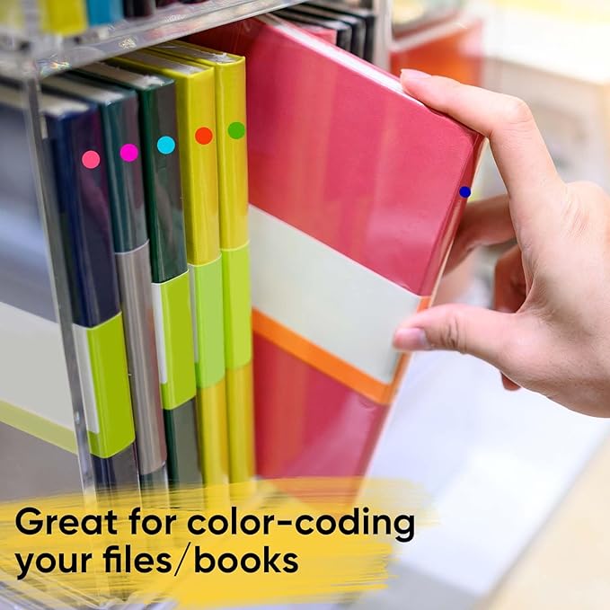 6000 PCS 1/4" Small Dot Stickers Round Color Coding Labels Circle Dots Labels Sticker for Office, Classroom Etc