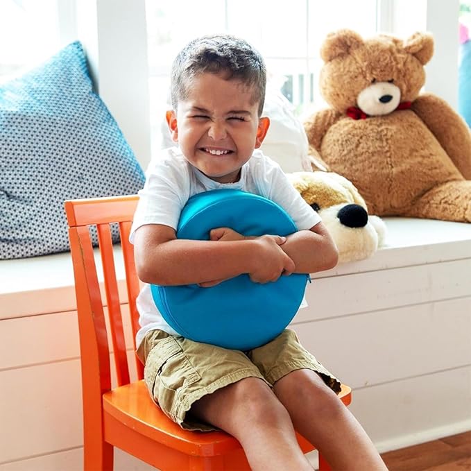 Special Needs Essentials FocusPad Sensory Cushion | ADHD, Autism & Anxiety Support | Wobble Seat for Kids & Adults | Focus Booster for Home, School, Office – Blue, 1 Count