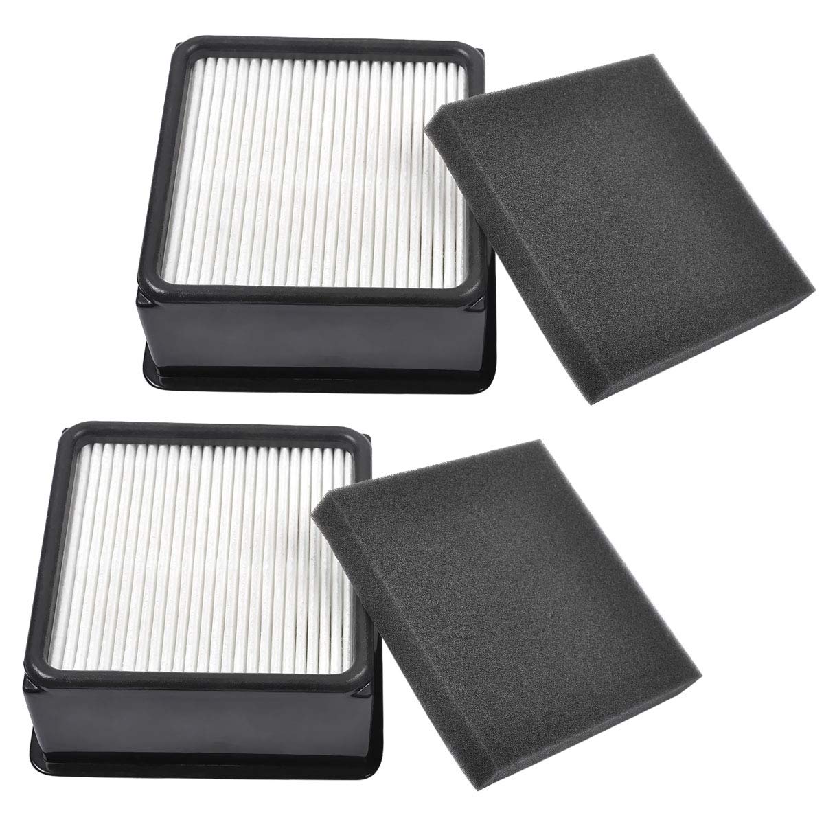 KEEPOW 2 Set F66 HEPA and Foam Filter for Dirt Devil UD70010 UD70110CDI UD70110CDI UD70105 Uprights Vacuum, Part# 304708001 -Like New