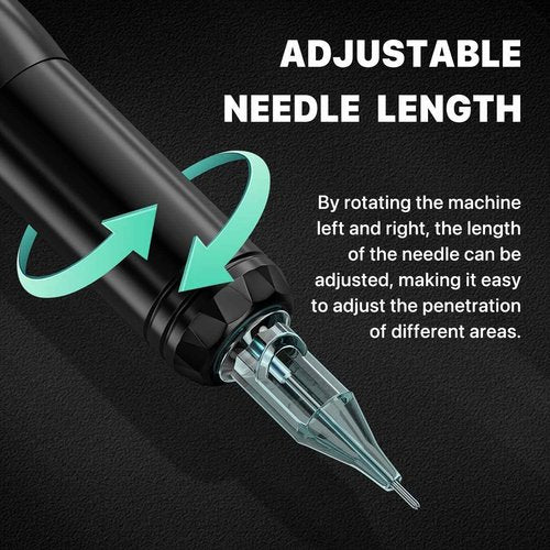 Neebol Wireless Tattoo Pen Kit, Superlight Rotary Tattoo Gun, Screen Display, Complete Cordless Tattoo Kit, Microblading Machine, PMU Machine, Eyebrow Machine, for Beginners and Professionals, Black