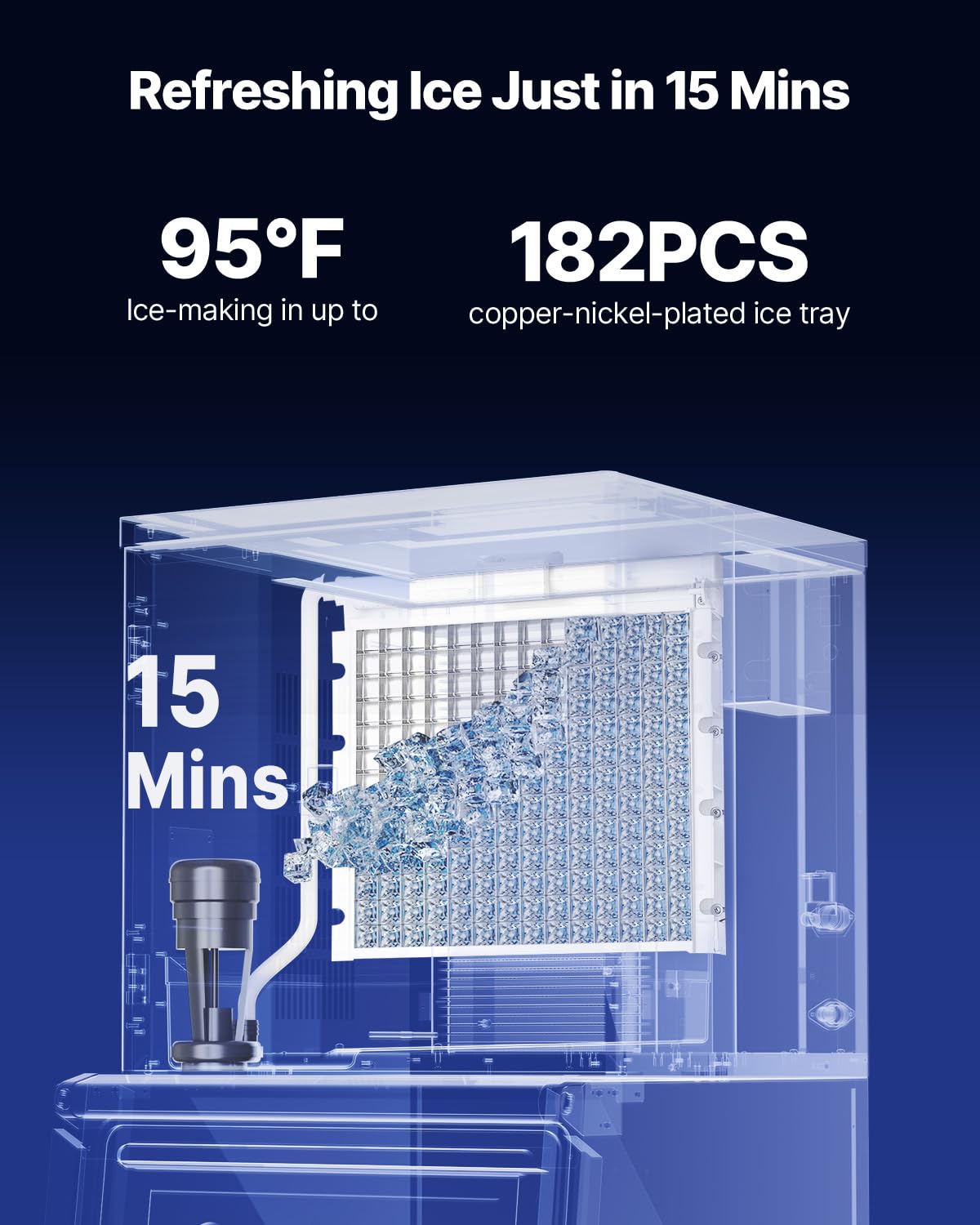 VEVOR Commercial Ice Maker Machine - Head, 400 Lbs/Day Stainless Steel Ice Machine with Scheduled Ice-Making, Self-Cleaning, Adjustable Thickness, Ideal for Restaurant Bar Cafe Hotel - Head Only