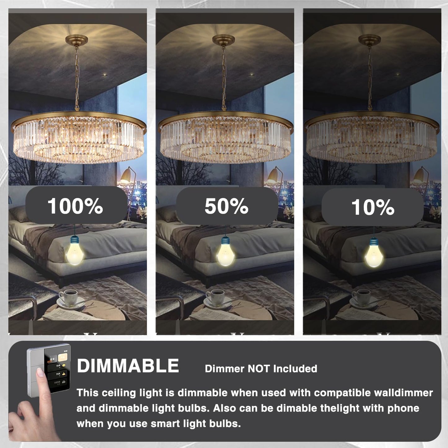 GMlixin Large Crystal Chandelier Modern Luxury Pendant Ceiling Lights Fixture Antique Gold Chandelier for Dining Room Living Room 12-Lights 3-Tier Raindrop Chandeliers Lighting (Gold, Dia 31 Inch)