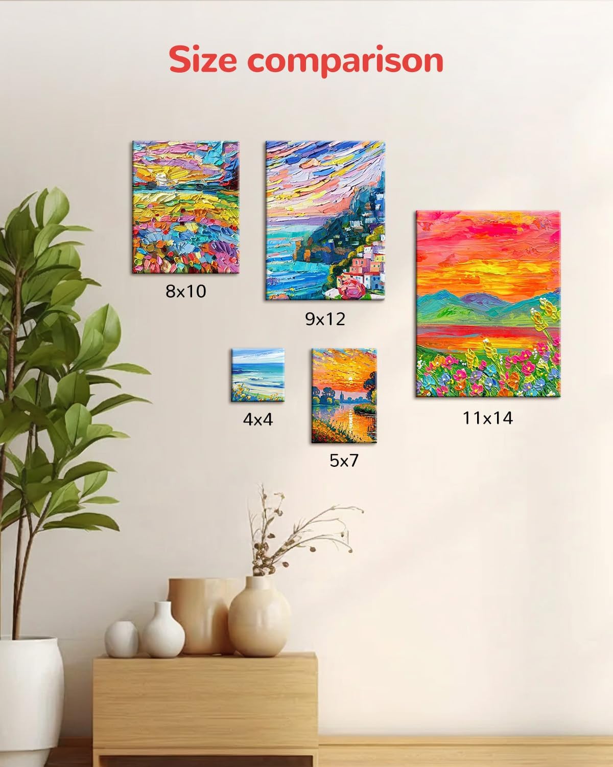 Mini Canvas Boards for Painting 36 Pack, 4x4 Inch Canvas Panels, 100% Cotton White Blank Art Supplies for Acrylics Oil Watercolor Tempera Paints