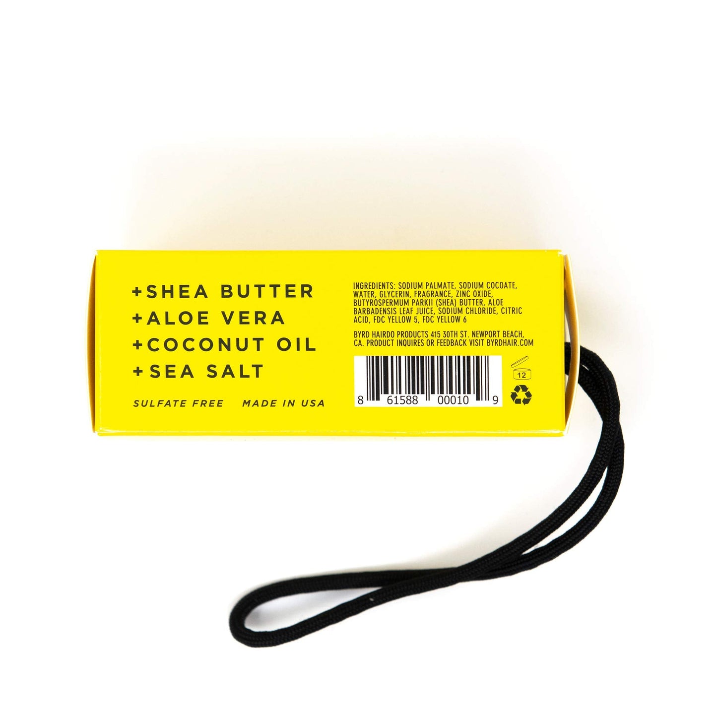 BYRD Hydrating Soap on a Rope - Daily Cleansing Face and Body Bar, with Shea Butter, Aloe Vera Gel and Sea Salt, 9 Oz