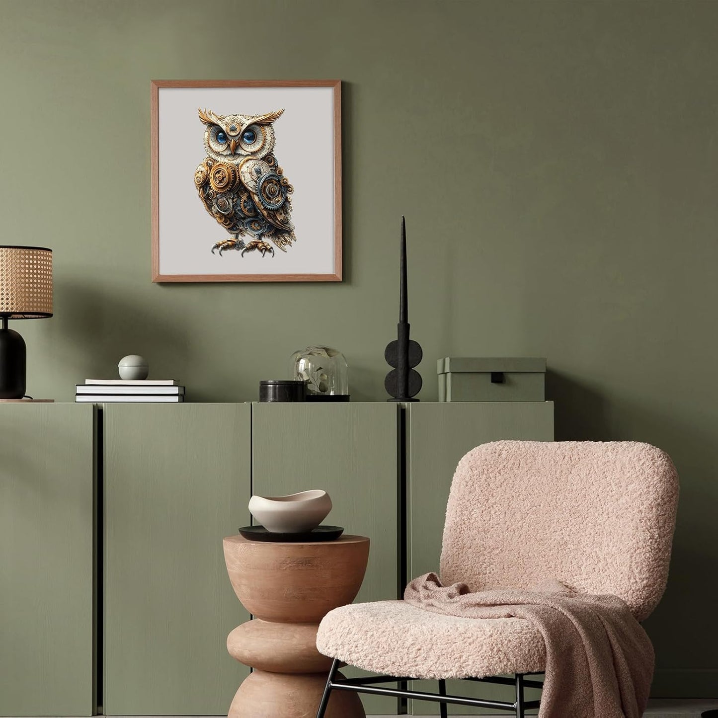 Jigfoxy Wooden Puzzles for Adults, Mechanical Owl Wood Puzzles Adult, Unique Animal Shape Wooden Jigsaw Puzzles for Adults, Birthday Gifts for Puzzle Lovers, Family(S-8.5 * 5.8in-80pcs)