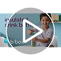 b.box 12 oz Insulated Water Bottle: Keeps Drinks Cold up to 8 Hours, Warm up to 6 Hours. Triple Wall Stainless Steel Kids ...