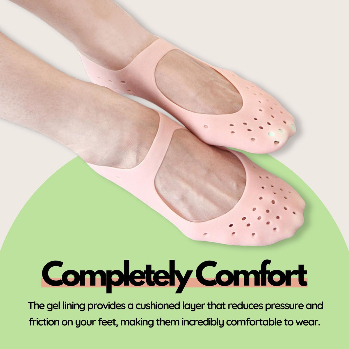 Arch Moisturizing Socks - Hydrating Gel-Lined Spa Socks for Soft, Smooth Feet - Treat Dry, Cracked Heels & Rough Skin, Unisex (L
