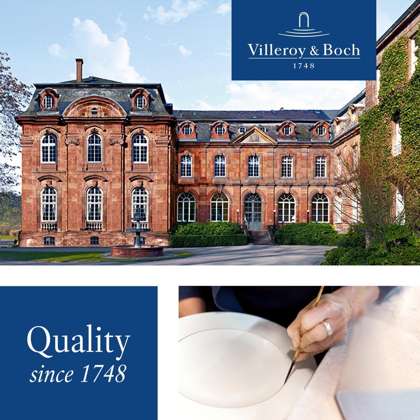 Villeroy & Boch Artesano Original Collection Starter Set, Premium Porcelain, Made in Germany, 8 Pieces, Service For 2, Dinner Plate, Salad Plate, Bowl, Mug, Rich, Creamy White