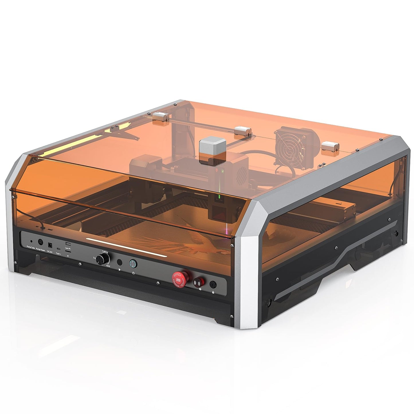 Genmitsu L8 Laser Engraver, 20W (20000mW) Laser Cutter Built-in Acrylic Enclosure with Vent, Air Assist Pump, Honeycomb, Camera, All-in-one Plug and Play Engraving Machine, Safety Class 1